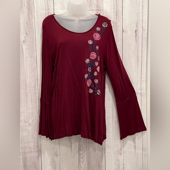 NY COLLECTION beautiful long sleeve blouse size XL - Picture 1 of 10
